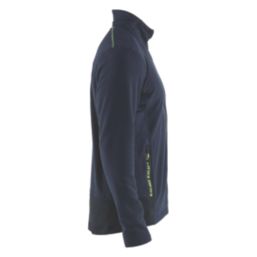 Blaklader  Microfleece Jacket Navy/Yellow Small 36" Chest