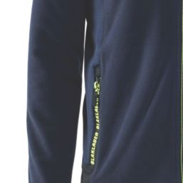 Blaklader  Microfleece Jacket Navy/Yellow Small 36" Chest