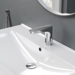 Swirl Caldew Chrome 119mm Standard Sensor Battery-Powered Touch-Free Basin Mixer Tap