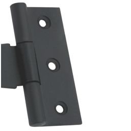Smith & Locke Black Tee Hinges 76mm 2 Pack