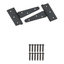 Smith & Locke Black Tee Hinges 76mm 2 Pack