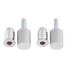Smith & Locke  39mm Sash Stops Satin Chrome 2 Pack