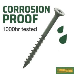 Timbadeck  PZ Double-Countersunk Single Thread Collated Thread Cutting Decking Screws 4.5mm x 65mm 1000 Pack