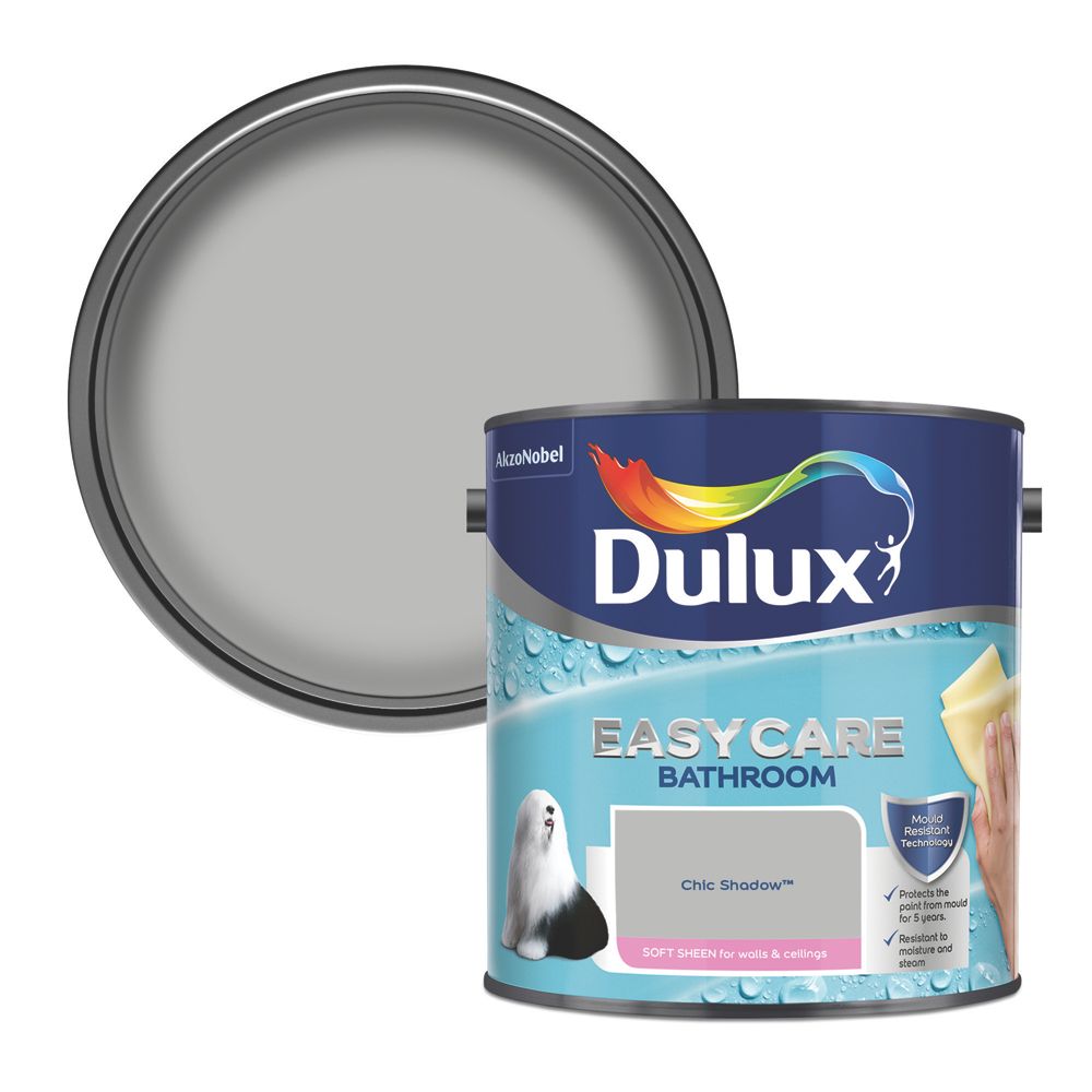 Dulux Easycare 2.5Ltr Chic Shadow Soft Sheen Emulsion Bathroom Paint
