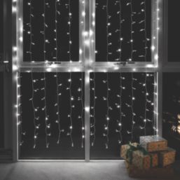 2m x 1.5m Outdoor LED Ice White Curtain Christmas Lights