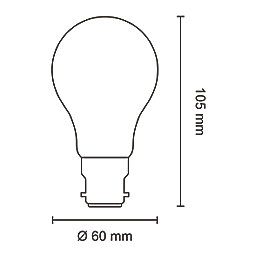 Calex  BC A60 LED Virtual Filament Smart Light Bulb 7W 806lm