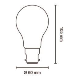 Calex  B22 A60 LED Virtual Filament Smart Light Bulb 7W 806lm