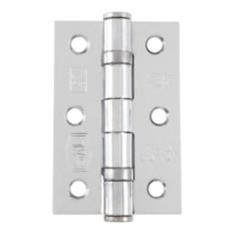 Smith & Locke  Polished Chrome Grade 7 Fire Rated Door Hinges 76mm x 51mm 20 Pack
