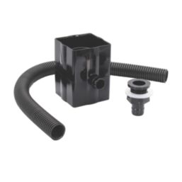 FloPlast  Square Rainwater Diverter Black