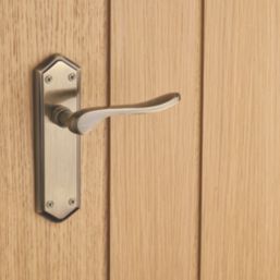 Designer Levers Bewdley Fire Rated Latch Lever Door Handle Pair Antique Brass