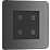 British General Evolve 2-Gang 2-Way LED Double Secondary Touch Trailing Edge Dimmer Switch  Black Chrome