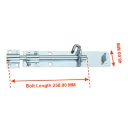 Smith & Locke Brenton Gate Bolt Silver 250mm