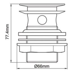Flomasta Slotted Captive Basin Waste Brushed Brass 65mm