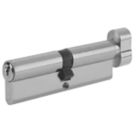 Yale Fire Rated 1 Star Thumbturn Euro Cylinder Thumbturn Lock 35-35 (70mm) Satin Nickel