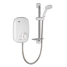 Mira Go Rear-Fed White/Chrome Thermostatic Power Shower