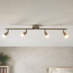 Brilliant Loona LED 4-Light Spotlight Brushed Chrome 3W 240lm