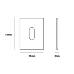 Eclipse  Standard Escutcheon (Single) Polished Stainless Steel 45mm