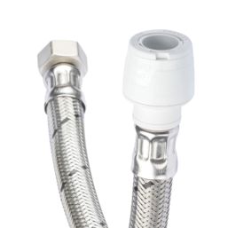 Hep2O Push-Fit Keyless Flexi Tap Connector 15mm x 3/4" x 500mm 2 Pack