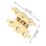 Smith & Locke Polished Brass  Door Hinge 40mm x 28.5mm 2 Pack