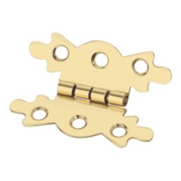 Smith & Locke Polished Brass  Door Hinge 40mm x 28.5mm 2 Pack