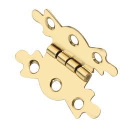 Smith & Locke Polished Brass  Door Hinge 40mm x 28.5mm 2 Pack