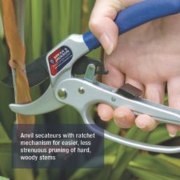 Spear & Jackson Anvil  Ratchet Secateurs 8 1/4" (210mm)