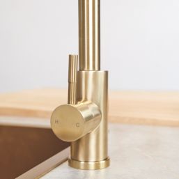 ETAL Cato  Pull-Out Style Kitchen Mixer Tap Brushed Brass Finish