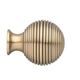 Elite Knobs & Handles Reeded Cabinet Knob Antique Brass 30mm