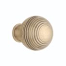 Elite Knobs & Handles Reeded Cabinet Knob Antique Brass 30mm