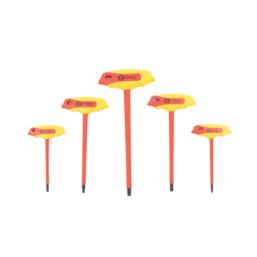 C.K  Metric VDE Insulated T-Handle Hex Key Set 5 Pieces