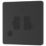British General Evolve 13A Switched Fused Spur with LED Matt Black with Black Inserts