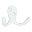 Essentials Double Hooks White 70mm 5 Pack