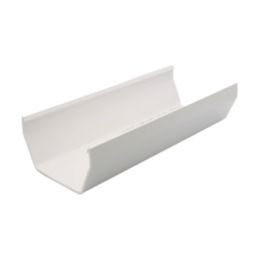 FloPlast RGS3W uPVC Square Gutter White 114mm x 3m