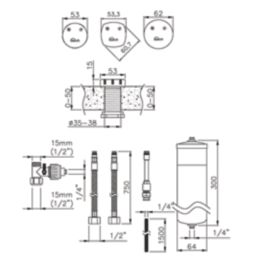 Abode Swich Round Tap Filter Converter Matt Black