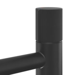 Swirl Gallen Matt Black 192.6mm Standard Round Head Mono Basin Mixer Tap  With Waste