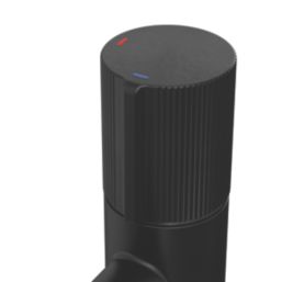 Swirl Gallen Matt Black 192.6mm Standard Round Head Mono Basin Mixer Tap  With Waste