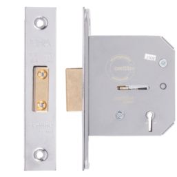 ERA  5 Lever Chrome Mortice Deadlock 76mm Case - 56mm Backset