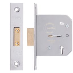 ERA 5 Lever Chrome Mortice Deadlock 76mm Case - 56mm Backset