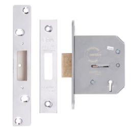 ERA  5 Lever Chrome Mortice Deadlock 76mm Case - 56mm Backset
