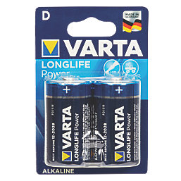Varta Longlife Power D Alkaline High Energy Batteries 2 Pack