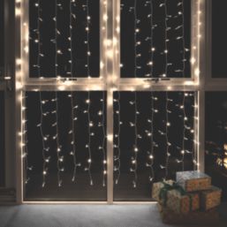 2m x 1.5m Outdoor LED Warm White Curtain Christmas Lights