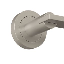 Cooke & Lewis Oanig Lever on Rose Door Handles Pair Satin Nickel