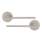 Cooke & Lewis Oanig Lever on Rose Door Handles Pair Satin Nickel