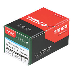 Timco Classic PZ Double-Countersunk  Multipurpose Screws 3.5mm x 30mm 200 Pack