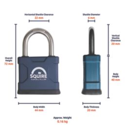 Squire ATL42S Brass  Weatherproof   Padlock 44mm