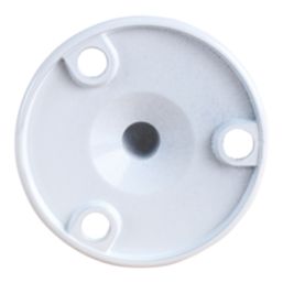 Essentials Rail End Brackets White 19mm 2 Pack