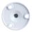 Essentials Rail End Brackets White 19mm 2 Pack