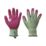 ClipGlove Warm 'n' Waterproof  Womens Polyester & Latex Gardening Gloves Pink / Mint Medium