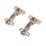 Nickel 110° Sprung Concealed Screw-On Hinges 102mm 2 Pack