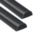 D-Line PVC Black TV Trunking 50mm x 25mm x 1.5m 2 Pack